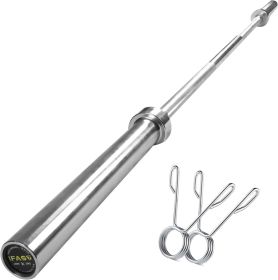 Barbell Bar for 2" Olympic Plates, Home Gym Weightlifting Bar 4Ft Solid Chrome Weight Bar 5Ft Fitness Training Curl Barbell 7.2Ft