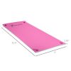 Soozier 12' x 5' Lily Pad Floating Mat with Cup Holder Table, 3-Layer Portable Roll-Up Water Mat Float Dock for 2-3 People, on Lake, River, Beach