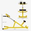 Soozier Roman Chair Back Extension Machine, Height Adjustable Hyperextension Bench with Dip Bars, Multi-Functional for Back, Core