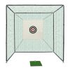 10X10X10FT Golf Practice Net Cage w/ Metal Frame Hitting Net Kit Indoor Outdoor