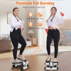 Steppers for Exercise, Stair Stepper with Resistance Bands, Mini Stepper with 330LBS Loading Capacity, Hydraulic Fitness Stepper with LCD Monitor