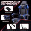 Ergonomic Gaming Chair with Footrest, PU Leather Video Game Chairs for Adults, Reclining Gamer Chair Office Chair with Lumbar Support