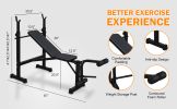 Olympic Weight Bench, Bench Press Set with Squat Rack and Bench for Home Gym Full-Body Workout