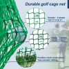 10X10X10FT Golf Practice Net Cage w/ Metal Frame Hitting Net Kit Indoor Outdoor