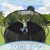 16FT Trampoline for Kids with Upgraded ArcPole and Composite TopLoop for Safety Enclosure, Plus Basketball Board and 12 Ground Stakes