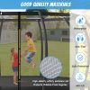 16FT Trampoline for Kids with Upgraded ArcPole and Composite TopLoop for Safety Enclosure, Plus Basketball Board and 12 Ground Stakes