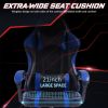 Ergonomic Gaming Chair with Footrest, PU Leather Video Game Chairs for Adults, Reclining Gamer Chair Office Chair with Lumbar Support