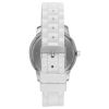 Time and Tru Women's White Bezel Watch with Silicone Strap