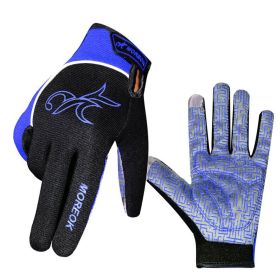 Cycling Gloves Touchscreen Bike Gloves 5MM Liquid Gel Pads Bicycle Gloves Shock-Absorbing Mountain Bike Gloves Men (Color: 097-1-Blue, size: XL)