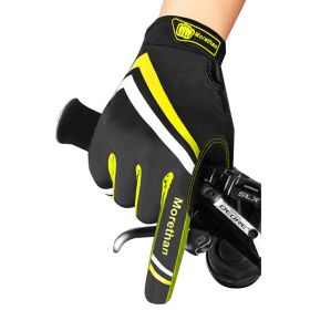 Cycling Gloves Touchscreen Bike Gloves 5MM Liquid Gel Pads Bicycle Gloves Shock-Absorbing Mountain Bike Gloves Men (Color: 052F-Yellow, size: XL)