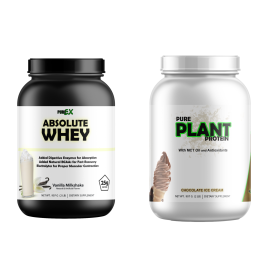 Protein Bundle Whey Protein and Plant Protein (Plant Protein: Pure Plant Protein Chocolate, Whey Protein: Absolute Whey Vanilla)