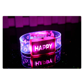 Glow Bracelet Running Lights for Runners Safety Wristband Ankle Reflective Strips (Color: LOVE pink)