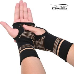 1pair Unisex Copper Fiber Wrist Compression Sleeves; Comfortable And Breathable For Arthritis; Tendonitis; Sprains; Workout; Carpal Tunnel; Wrist Supp (size: M)