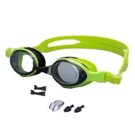 Kids Swim Goggles, Anti-Fog Anti-UV Youth Swim Glasses (Color: Green)