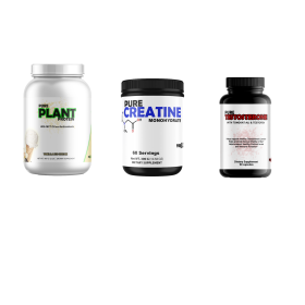 Anabolic Bundle Protein, Creatine Testosterone Booster (Protein: Pure Plant Protein Vanilla, Creatine and Testosteron: Creatine and Testosterone)