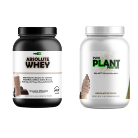 Protein Bundle Whey Protein and Plant Protein (Plant Protein: Pure Plant Protein Chocolate, Whey Protein: Absolute Whey Chocolate)