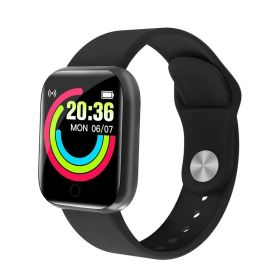 Digital Smart sport watch Women watches digital led electronic wristwatch Bluetooth fitness wristwatch Men kids hours hodinky (Color: BLACK)