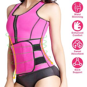 Waist Trainer for Women Men Unisex Running Walking Yoga (Color: Pink, size: XL)